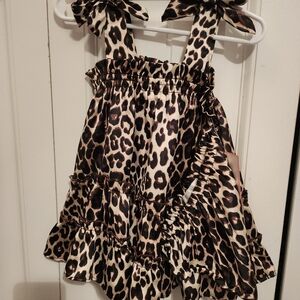 Rare Editions Leopard Print Casual Dress